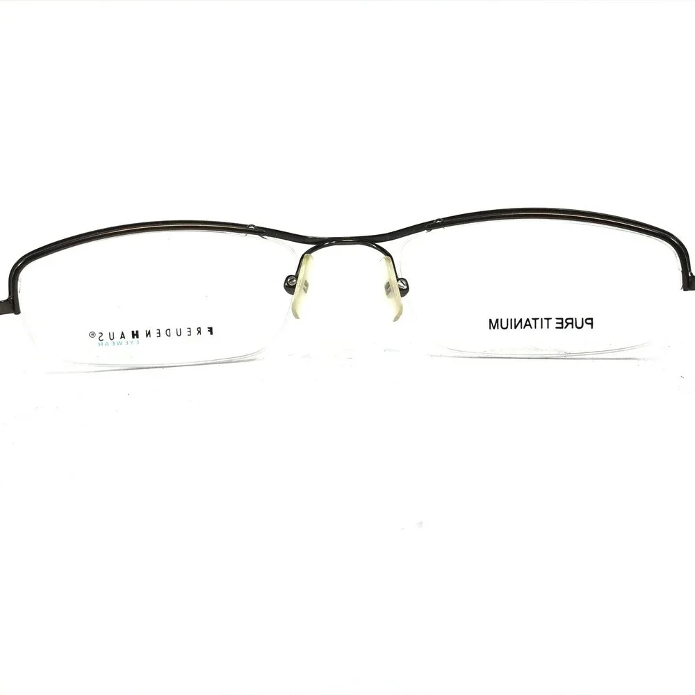 Freudenhaus Tim-Tim MCO Eyeglasses Frames Brown Gray Rectangular 51-19-125